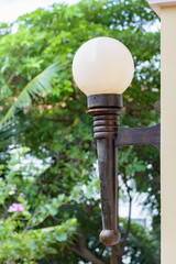 street lamp on the wall