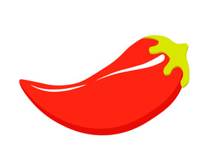 chili pepper vector illustration, spicy vegetable , spicy mexican food.Red hot pepper