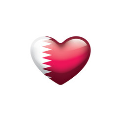 Qatar flag, vector illustration on a white background