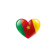Cameroon flag, vector illustration on a white background