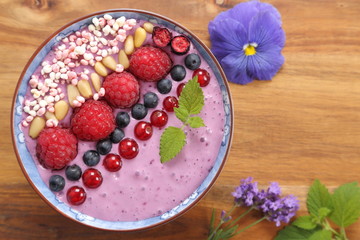 Blueberry smoothie.