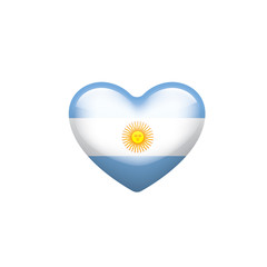 Argentina flag, vector illustration on a white background