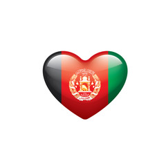 Afghanistan flag, vector illustration on a white background