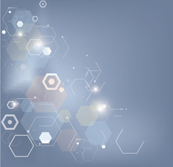 Abstract particles connection