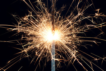 Sparkler isolated on black
