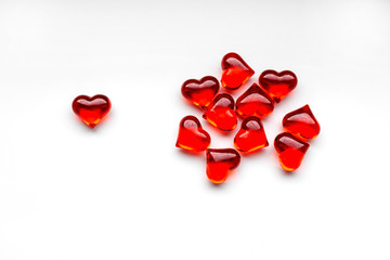 St. Valentine's Day background with red hearts