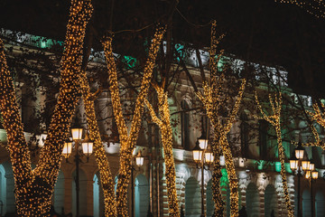 Christmas and New Year in Tbilisi's Streets With Beautiful Illuminations and Decorations