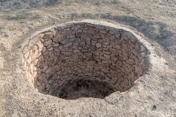 Traditional sunken earthen oven in Hatta, an enclave of the emirate of Dubai in the Hajar...
