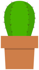 Cactus in flowerpot icon.