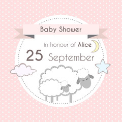 Fototapeta premium Baby shower invitation card