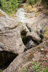 A small mountain stream between rocks, Kurdzhali, Bulgaria