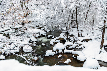 The snowy creek
