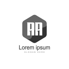 Initial Letter AA Logo Template Vector Design