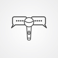 Interview vector icon sign symbol
