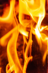 Fire like dancing and burning some woodsticks