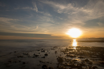 The sunset from oropesa del mar in Castellon