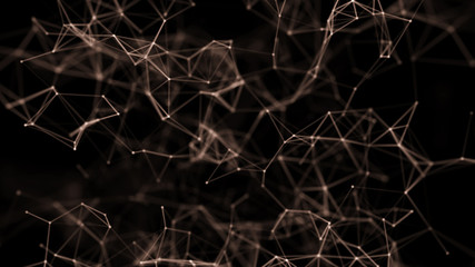 Big data visualization. Science background. Big data complex with compounds. Lines plexus