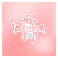 happy valentines day greeting card vector illustration