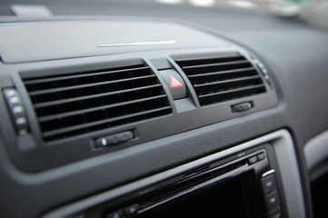 Obraz na płótnie Canvas controls near the steering wheel in a modern car