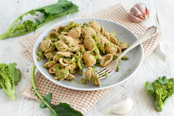 Orecchiette with turnip greens
