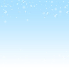 Sparse glowing snow Christmas background. Subtle f