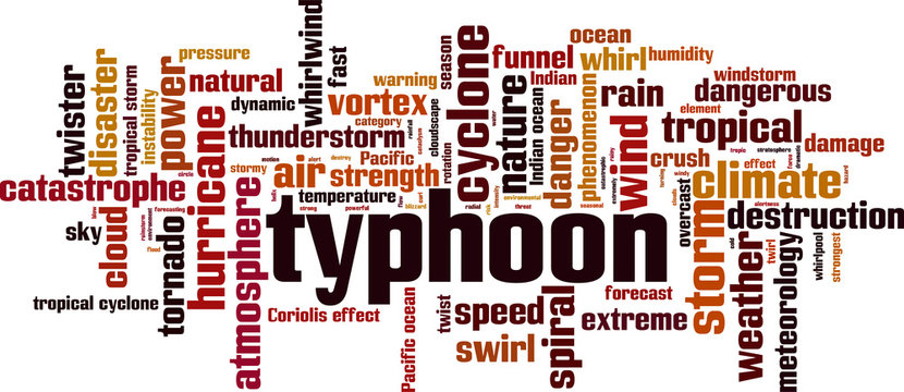 Typhoon word cloud