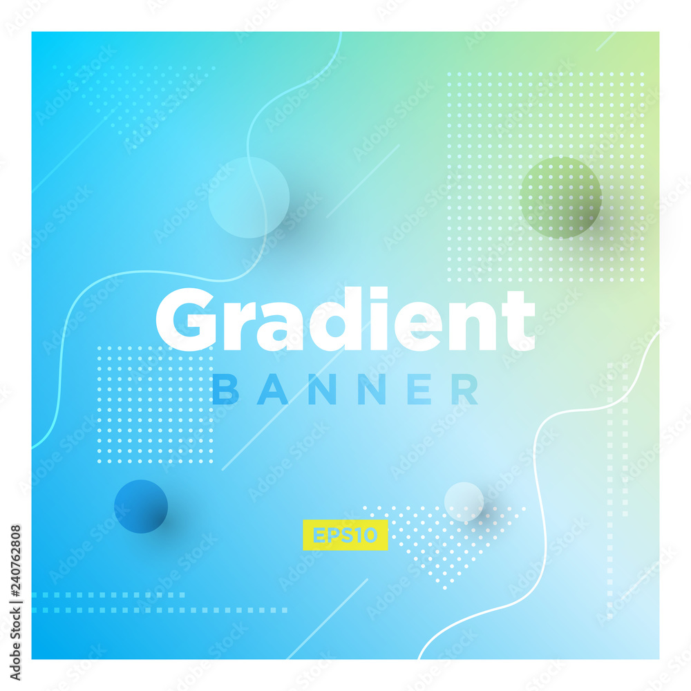 Poster abstract minimal geometric vector multicolored background with shadow, dots and lines. dynamic shape