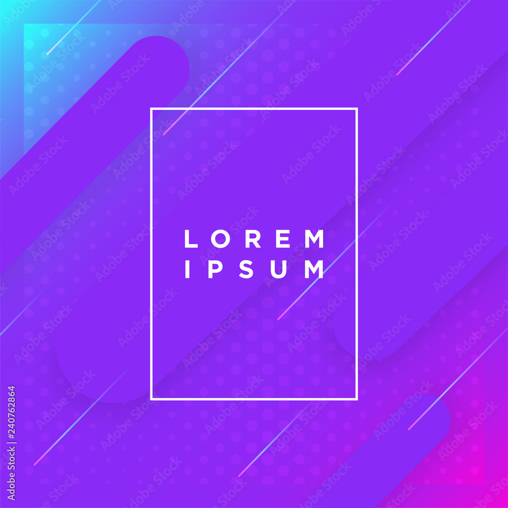 Poster Abstract Minimal geometric vector multicolored background with shadow and lines. Dynamic shapes composition. Eps10 vector
