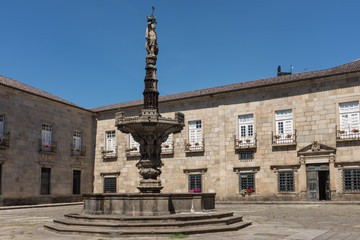 Fototapeta na wymiar Paço Square / Largo do Paço at the Episcopal Palace, Braga, Portugal
