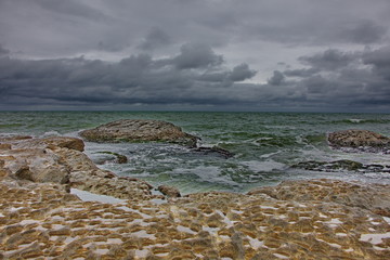 Caspian Sea, Caspian coast in the village of Zagulba