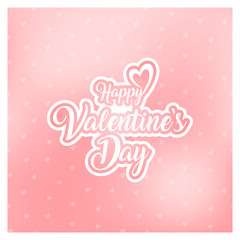 happy valentines day greeting card vector illustration
