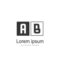 Initial Letter AB Logo Template Vector Design