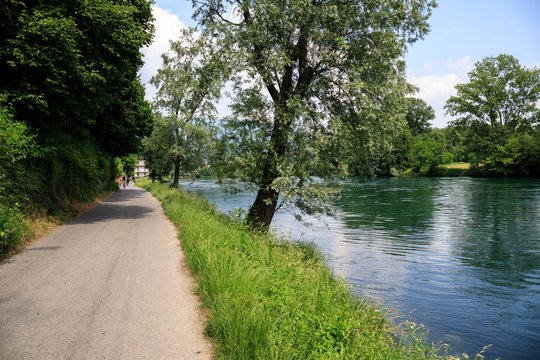 pista ciclabile nel parco Adda Nord
