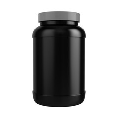 Black Protein Bottle with Grey Cap
