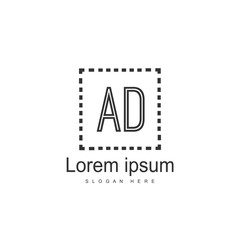 Fototapeta na wymiar Initial Letter AD Logo Template Vector Design