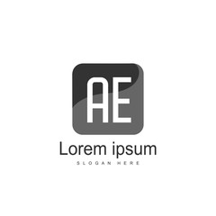 Initial Letter AE Logo Template Vector Design