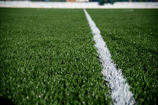 Grama sint&eacute;tica de est&aacute;dio de futebol