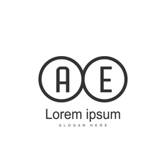 Initial Letter AE Logo Template Vector Design