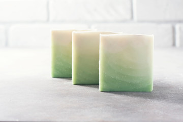 Handmade Soap with Almonds. Organic soap. Spa treatments.