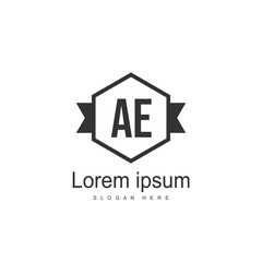 Initial Letter AE Logo Template Vector Design