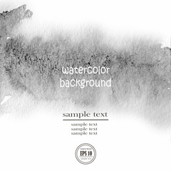 gray watercolor background wet