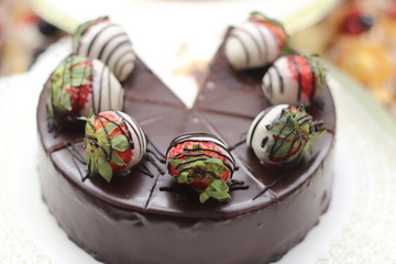 Fototapeta na wymiar cake with chocolate