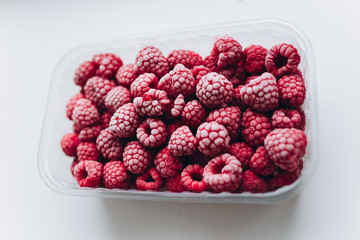Frozen raspberries