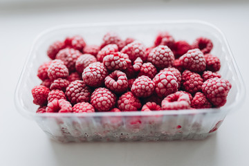 Frozen raspberries