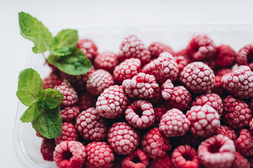 Frozen raspberries