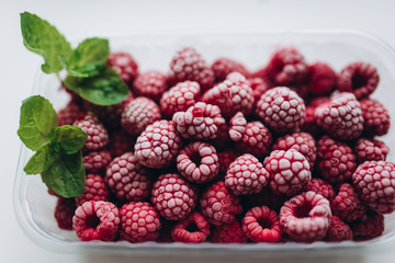Frozen raspberries