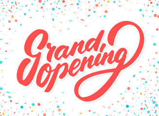 Grand opening banner.