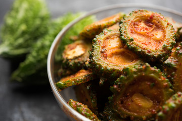Karela Achar / Bitter Gourd Pickle, popular Indian recipe