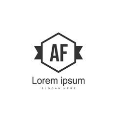 Fototapeta premium Initial Letter AF Logo Template Vector Design