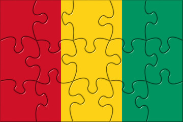 Guinea Flag Puzzle Pieces